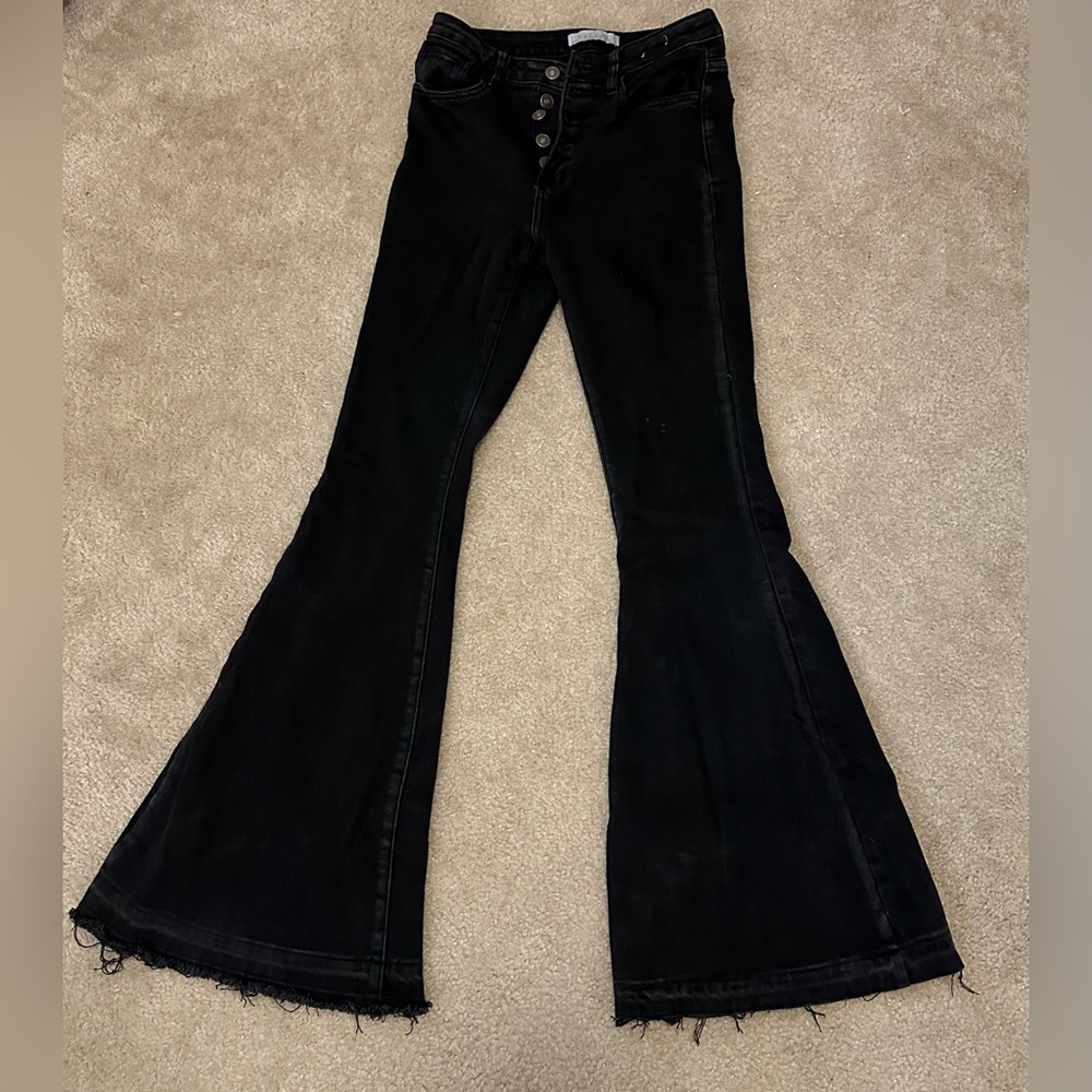 Nature Denim Flare Button Up Jeans